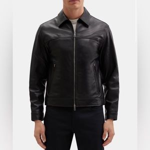 THEORY Zip-Up Jacket in Lamb Leather